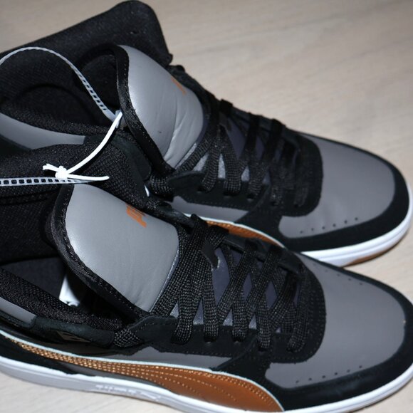 NWT Puma Rebound Joy Sneakers High Top Black Grey & Tan Men’s Size 9 - Picture 5 of 8
